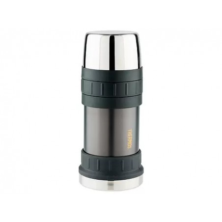 Термос для еды THERMOS WORK 2345 GM 0,47L складная ложка, чёрный графит