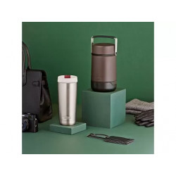 Термос для еды THERMOS GUARDIAN TS-3039 BKT 0.8L, складная ложка,коричневый