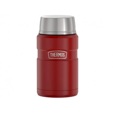 Термос для еды THERMOS KING SK-3021 MRR 0,7L, складная ложка, Rustic Red