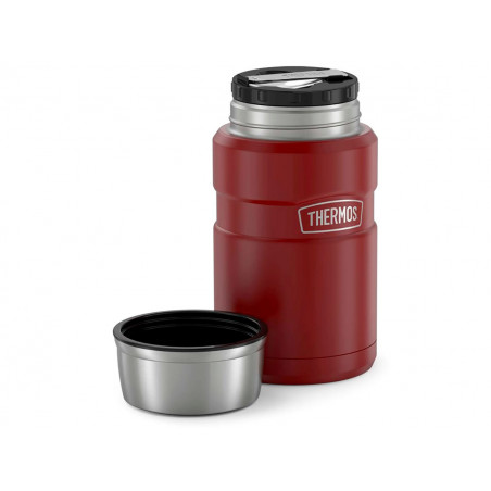 Термос для еды THERMOS KING SK-3021 MRR 0,7L, складная ложка, Rustic Red