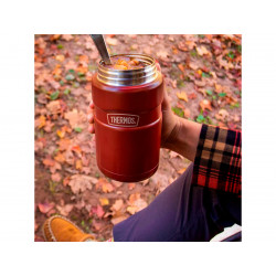 Термос для еды THERMOS KING SK-3021 MRR 0,7L, складная ложка, Rustic Red
