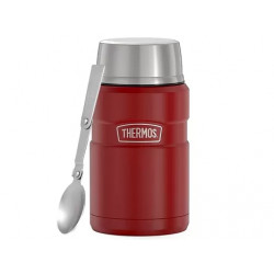 Термос для еды THERMOS KING SK-3021 MRR 0,7L, складная ложка, Rustic Red