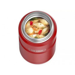 Термос для еды THERMOS KING SK-3021 MRR 0,7L, складная ложка, Rustic Red