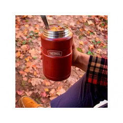 Термос для еды THERMOS KING SK-3021 MRR 0,7L, складная ложка, Rustic Red