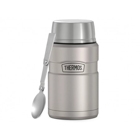 Термос для еды THERMOS KING SK-3021 MMS 0,7L, складная ложка, стальной