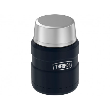 Термос для еды THERMOS KING SK-3000 MMB 0,47L, складная ложка, чёрный
