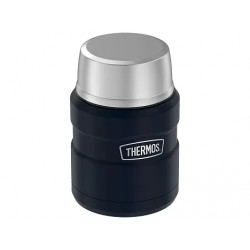 Термос для еды THERMOS KING SK-3000 MMB 0,47L, складная ложка, чёрный