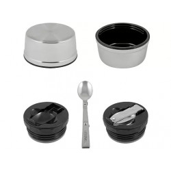 Термос для еды THERMOS KING SK-3000 MMB 0,47L, складная ложка, чёрный