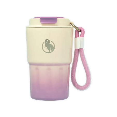 Термокружка THEROPOD TP-9149 0.34L, герметичная крышка,цвет бело-фиолетовый