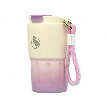 Термокружка THEROPOD TP-9149 0.34L, герметичная крышка,цвет бело-фиолетовый