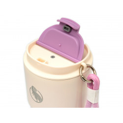 Термокружка THEROPOD TP-9149 0.34L, герметичная крышка,цвет бело-фиолетовый