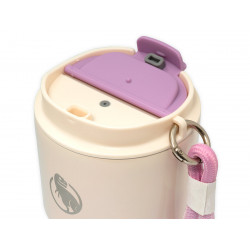 Термокружка THEROPOD TP-9149 0.34L, герметичная крышка,цвет бело-фиолетовый