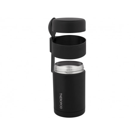 Термос для еды THEROPOD TP-20-520-B 0.52L, нержавеющая сталь, ложка, чёрный