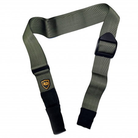 Быстрорегулируемый оружейный ремень R-2F двухточечный (карабин/QD) и беруши, олива