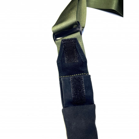 Быстрорегулируемый оружейный ремень R-2F двухточечный (карабин/QD) и беруши, олива