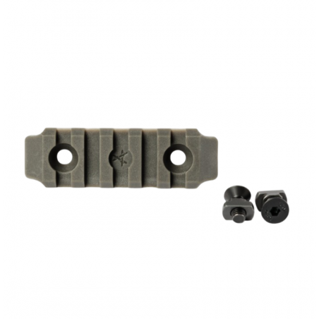 Планка пикатинни M-Lok 5 слотов, стеклонаполненный полиамид, ODG (Olive Drab Green)