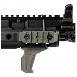 Планка пикатинни M-Lok 5 слотов, стеклонаполненный полиамид, ODG (Olive Drab Green)