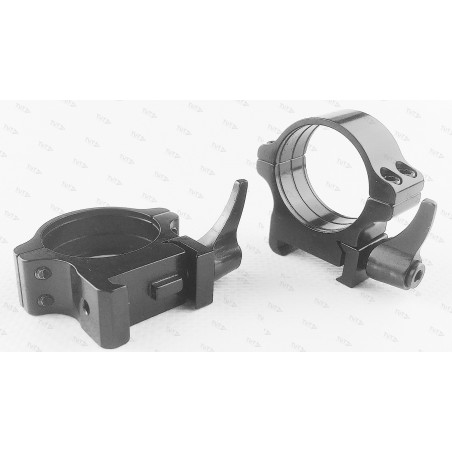 Кольца Rusan быстросъемные Weaver на 30мм H8 рычажные (050-30-8-R)