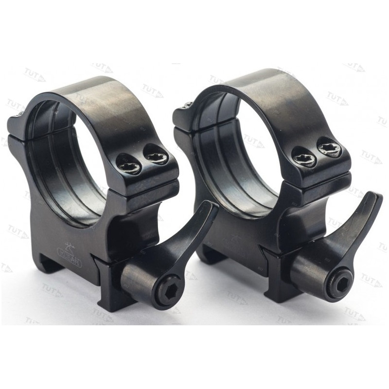 Быстросъемные кольца Rusan на Weaver 30мм, (рычаг) BH20мм 050-30-20-R