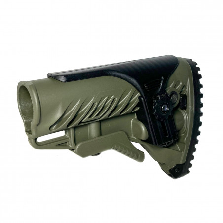 Полимерный приклад GLR-16 олива с подщечником, Fab Defense (COM-SPEC/MIL-SPEC), олива