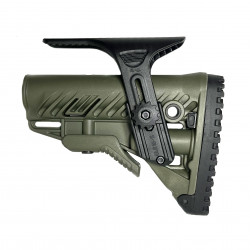 Полимерный приклад GLR-16 олива с подщечником, Fab Defense (COM-SPEC/MIL-SPEC), олива