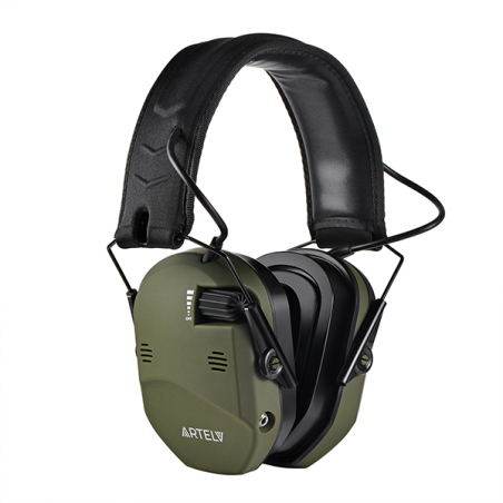 Профессиональные стрелковые наушники ARTELV КРЕЧЕТ II, гелевые амбушюры, зелёные