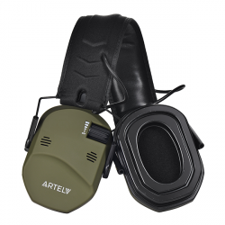 Профессиональные стрелковые наушники ARTELV КРЕЧЕТ II, гелевые амбушюры, зелёные