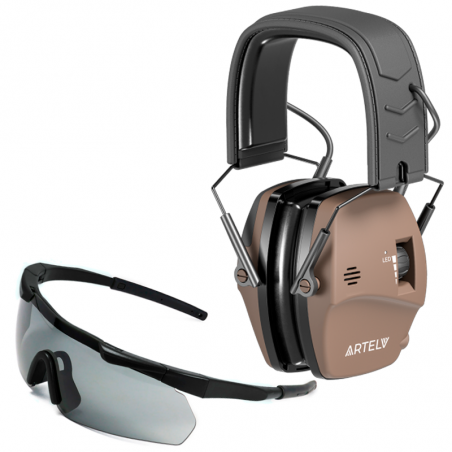 Комплект защиты из наушников Кречет и защитных очков с набором линз "LYNX"