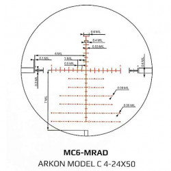 Оптический прицел Arkon Model C 4-24x50, сетка MC6-MRAD