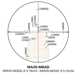 Оптический прицел ARKON Model B 5-25х56, сетка MA20-MRAD