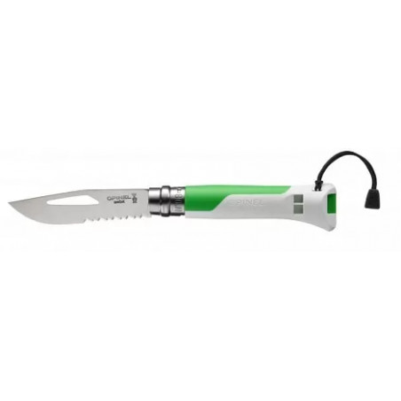 Нож складной Opinel Outdoor 08, нержавеющая сталь, полимер, белый/зелёный