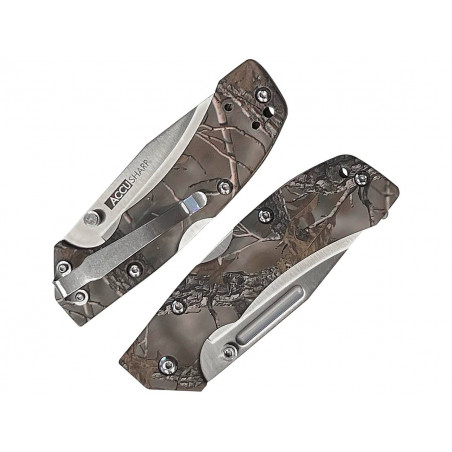 Нож складной AccuSharp Lockback Knife, нержавеющая сталь, камуфляж