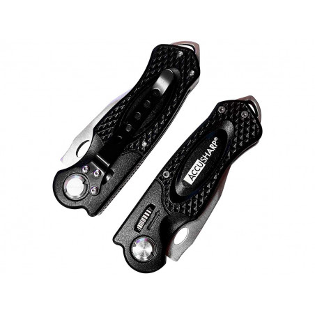 Нож складной AccuSharp Folding Sport Knife, нержавеющая сталь, чёрный