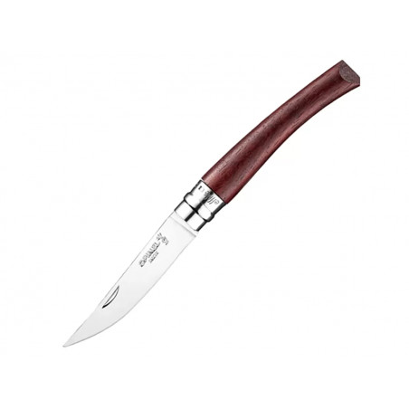 Нож складной Opinel Slim Padouk Effile 08 New, филейный, нерж. сталь, падук