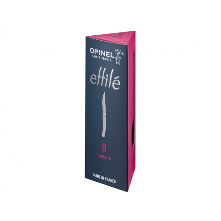 Нож складной Opinel Slim Padouk Effile 08 New, филейный, нерж. сталь, падук