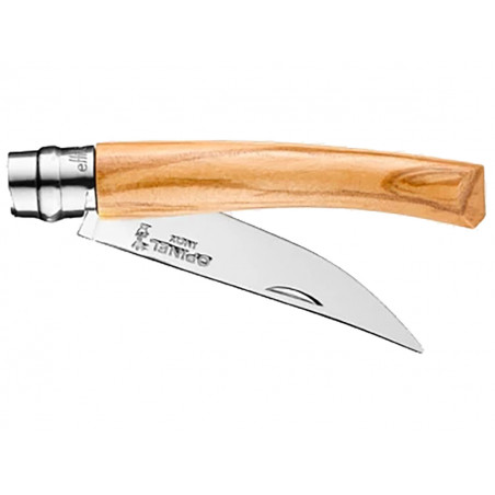 Нож складной Opinel Olive Effile 08 New, филейный, нержавеющая сталь, олива