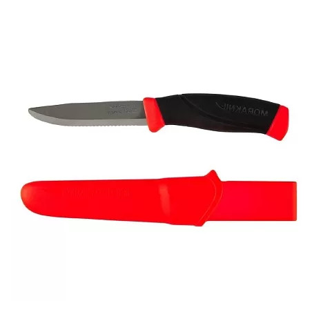 Нож Morakniv Companion Rescue SRT Safe, серейтор, сигнальный красный