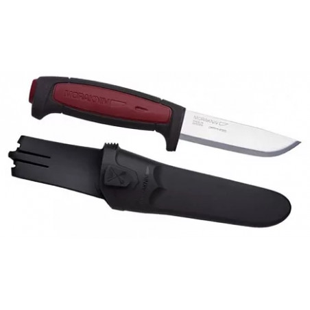 Нож Morakniv Pro, углеродистая сталь, бордовый