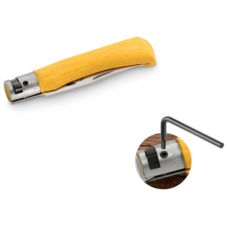 Нож складной Old Bear OBy-Old Bear Young S, W1.4060, Satin, жёлтый ламинат