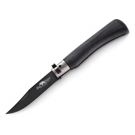 Нож складной Old Bear Total Black L, сталь 1.4060, PTFE, чёрный ламинат