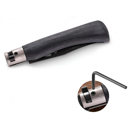 Нож складной Old Bear Total Black L, сталь 1.4060, PTFE, чёрный ламинат