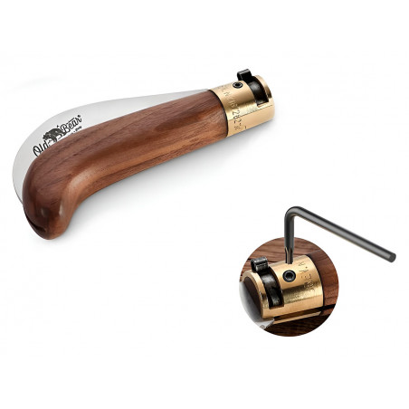 Нож складной Old Bear Pruning S, сталь 1.4060, Satin, орех