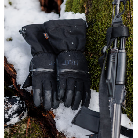 Рукавицы-перчатки H.U.T. Hybrid, мужские, мембранные, с утеплителем, чёрные