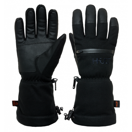 Рукавицы-перчатки H.U.T. Hybrid, мужские, мембранные, с утеплителем, чёрные