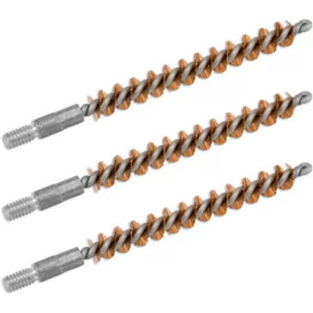 Ерши Bore Tech щетинные, калибр.243 (6мм) бронза 3 шт, резьба 8/32 (Папа)