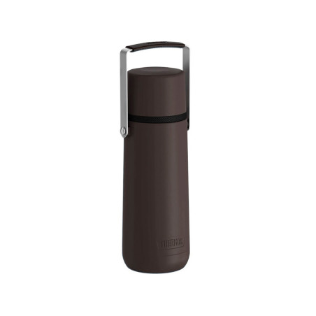 Термос THERMOS GUARDIAN TS-2409 BK 1.2L, поворотная ручка, коричневый