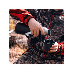 Термос THERMOS GUARDIAN TS-2409 BK 1.2L, поворотная ручка, коричневый