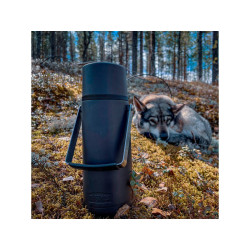 Термос THERMOS GUARDIAN TS-2409 BK 1.2L, поворотная ручка, коричневый