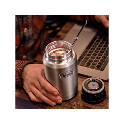 Термос для еды THERMOS ICON IS-301 MS 0,71L, складная ложка, стальной