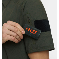 Поло мужское H.U.T. Kevat, Print Geo, хаки